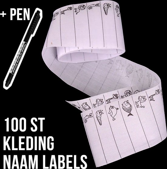 Allernieuwste Set Textiel Naam Labels Dieren - Wasbare Kleding Etiketten  -... | bol.com