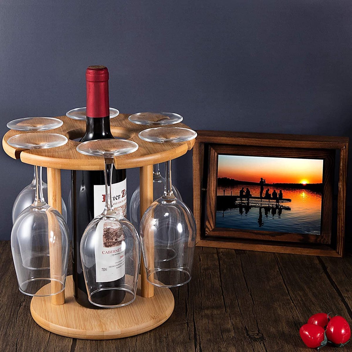 Tribesigns Wine Rack, Freestanding Base, 5-Tier Wine Baker Rack with