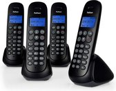 Profoon PDX5530 - Téléphone DECT avec répondeur et 4 combinés, noir