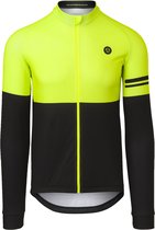 AGU Duo Fietsshirt Lange Mouwen Essential Heren - Black/Yellow - Maat XXL