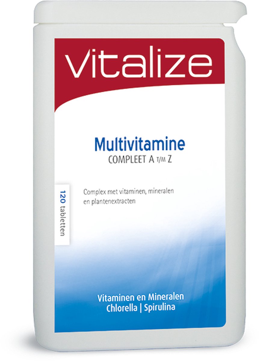 Goedkoopste Vitalize Multivitamine Compleet A t/m Z 120 tabletten | Zorgt mede voor een goede weerstand - Zorgt voor vermindering van vermoeidheid