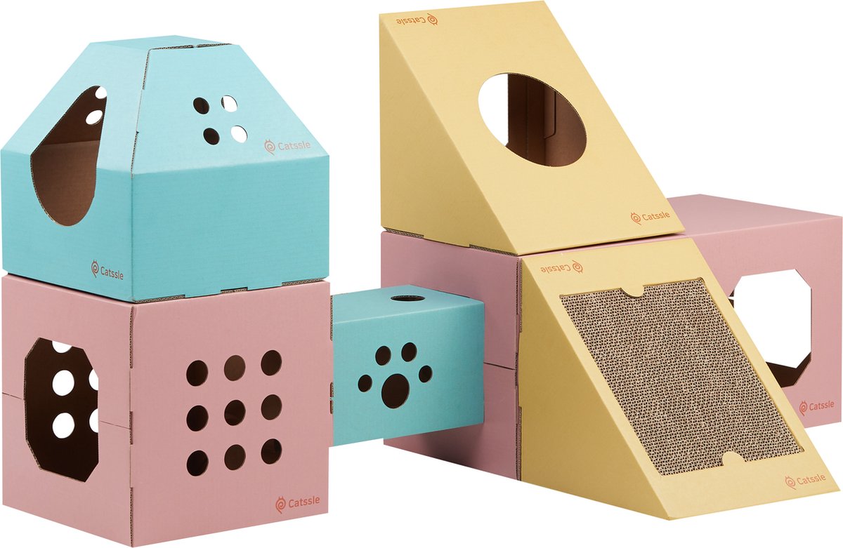 Catssle EcoCat Play house complete set by paper