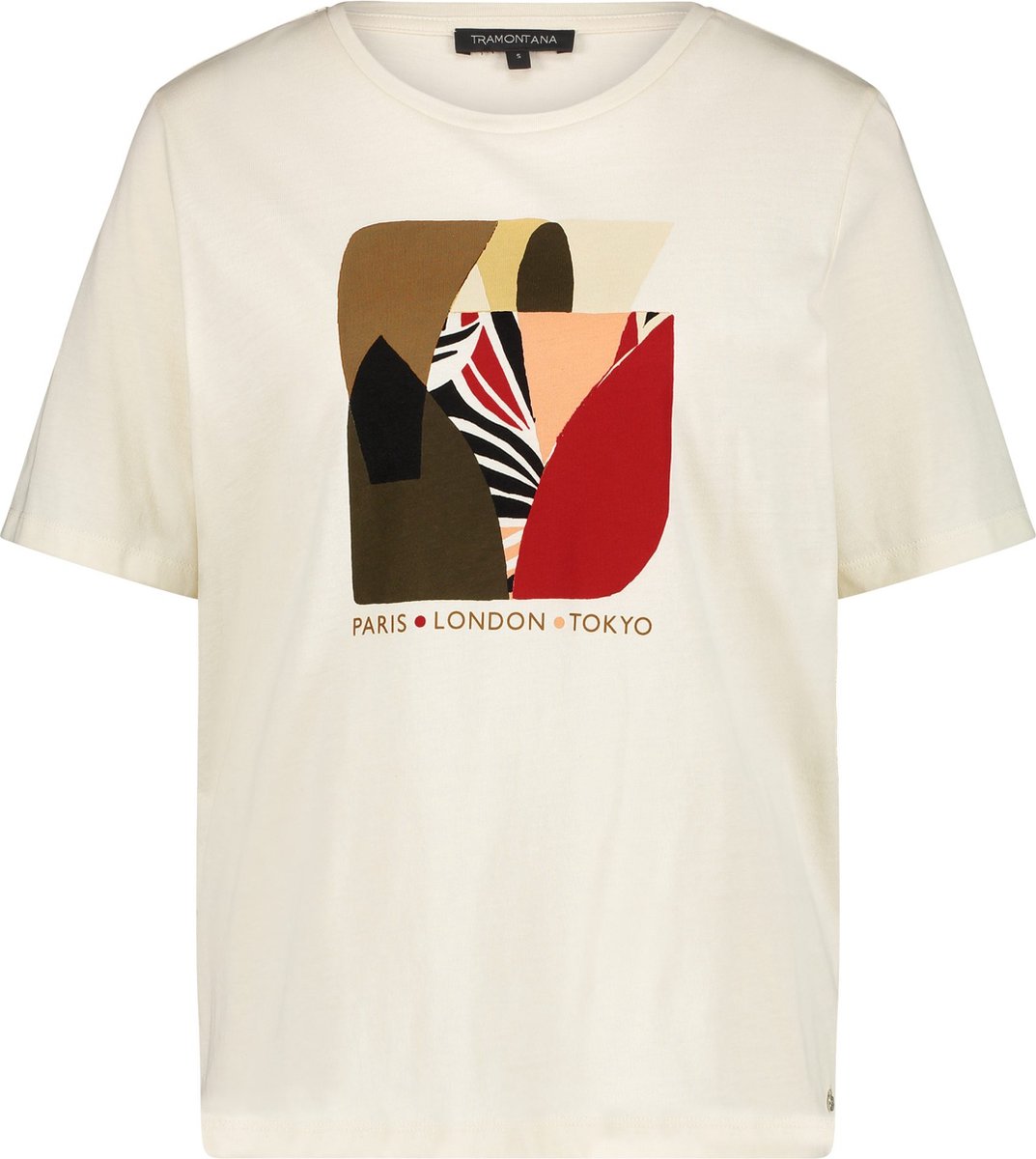 Tramontana D01-06-401 T-Shirt Abstract Artwork Cream