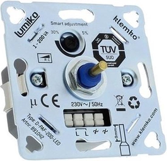 Klemko universele LED dimmer inbouw 1200W IP20 bol