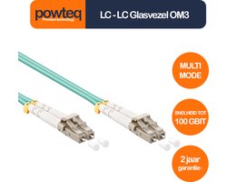 Powteq - OM3 glasvezel / OM3 fiber - LC-LC - 2 meter - Multimode