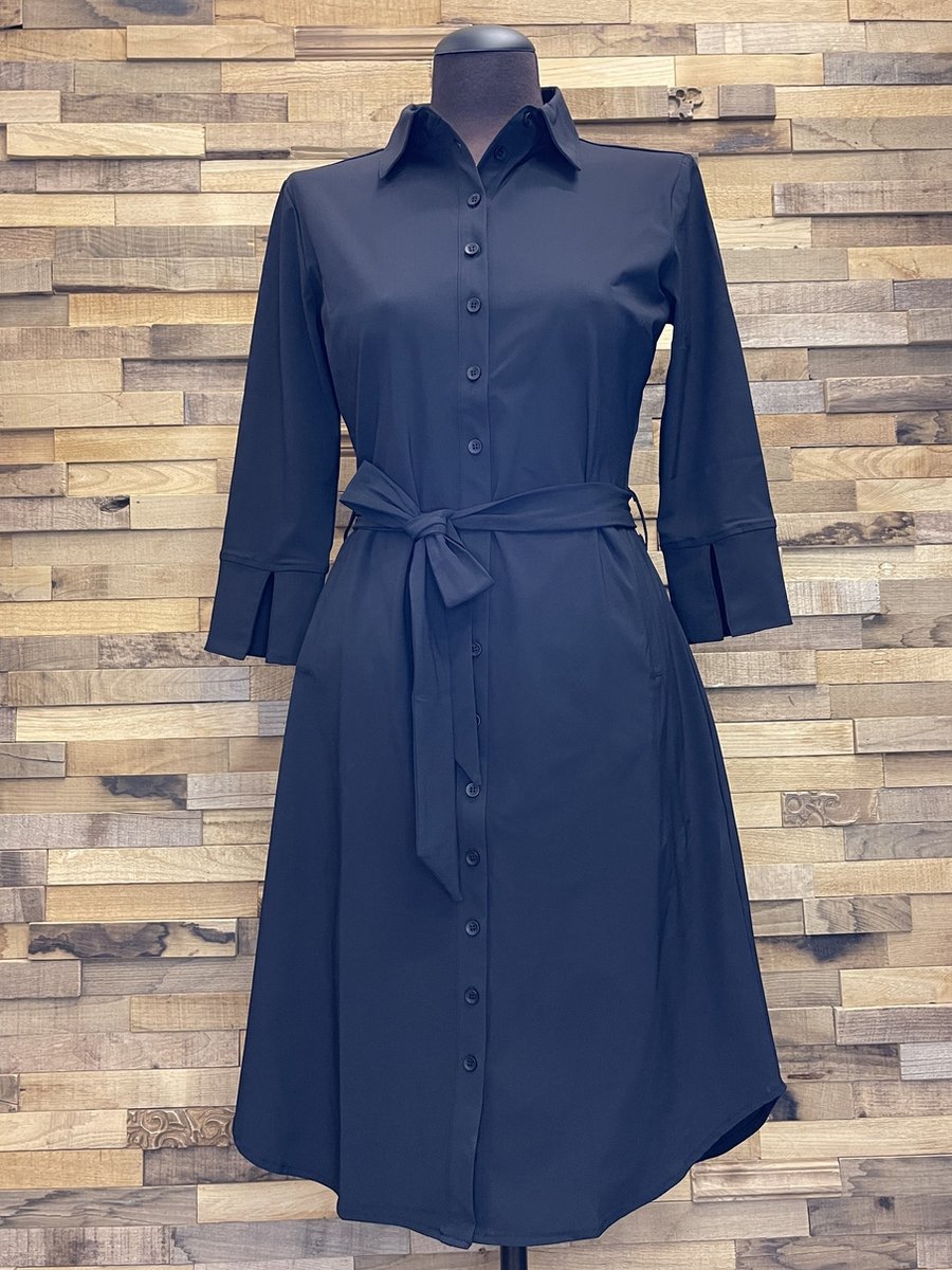 Mi Piace Zwarte Travelstof Jurk Travel Uni Jurk Mi Piace 2092