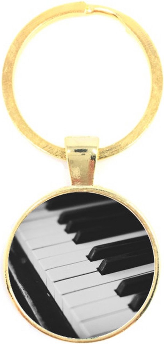 Sleutelhanger Glas - Piano