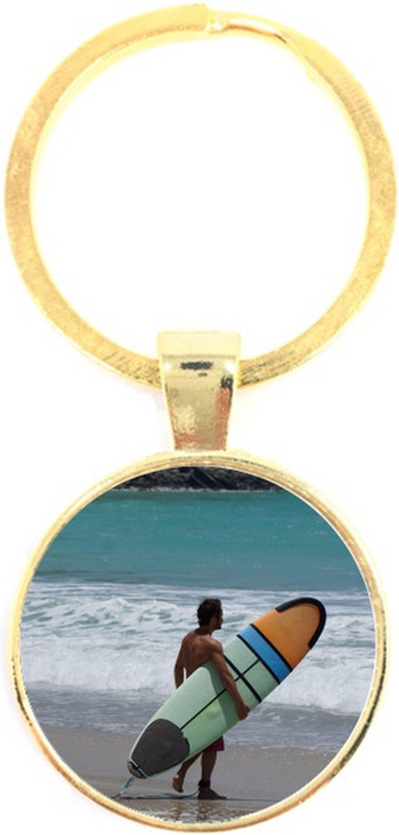 Sleutelhanger Glas - Surfen