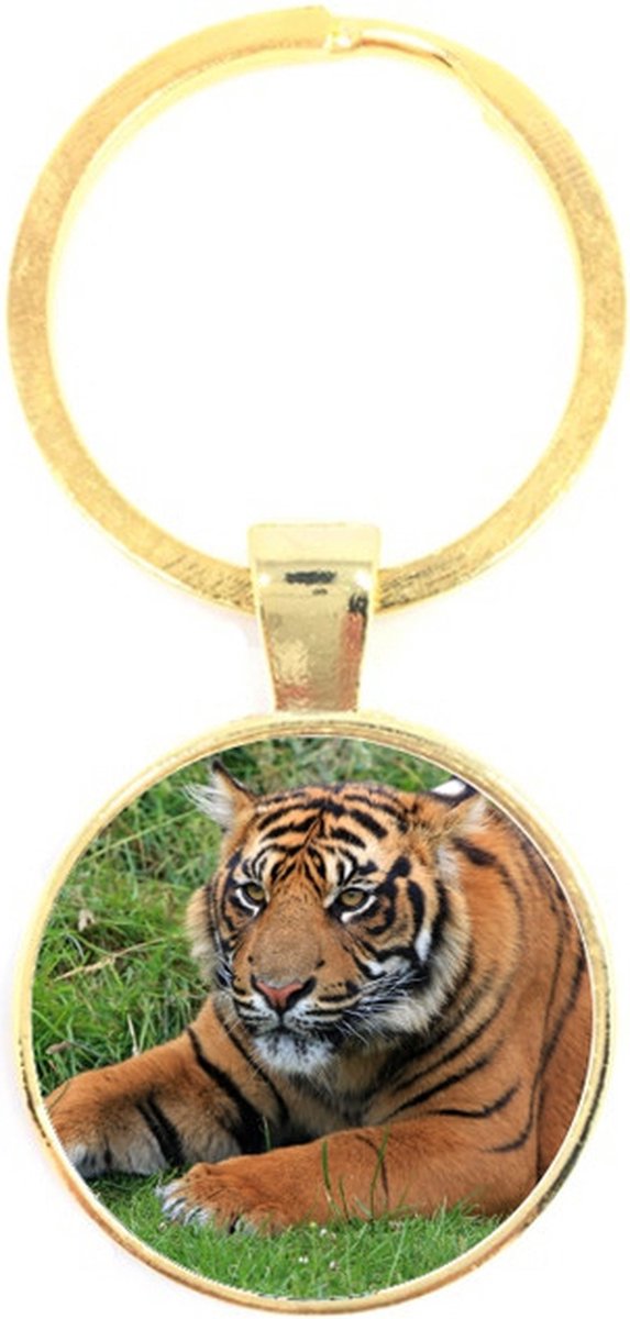 Sleutelhanger Glas - Tijger