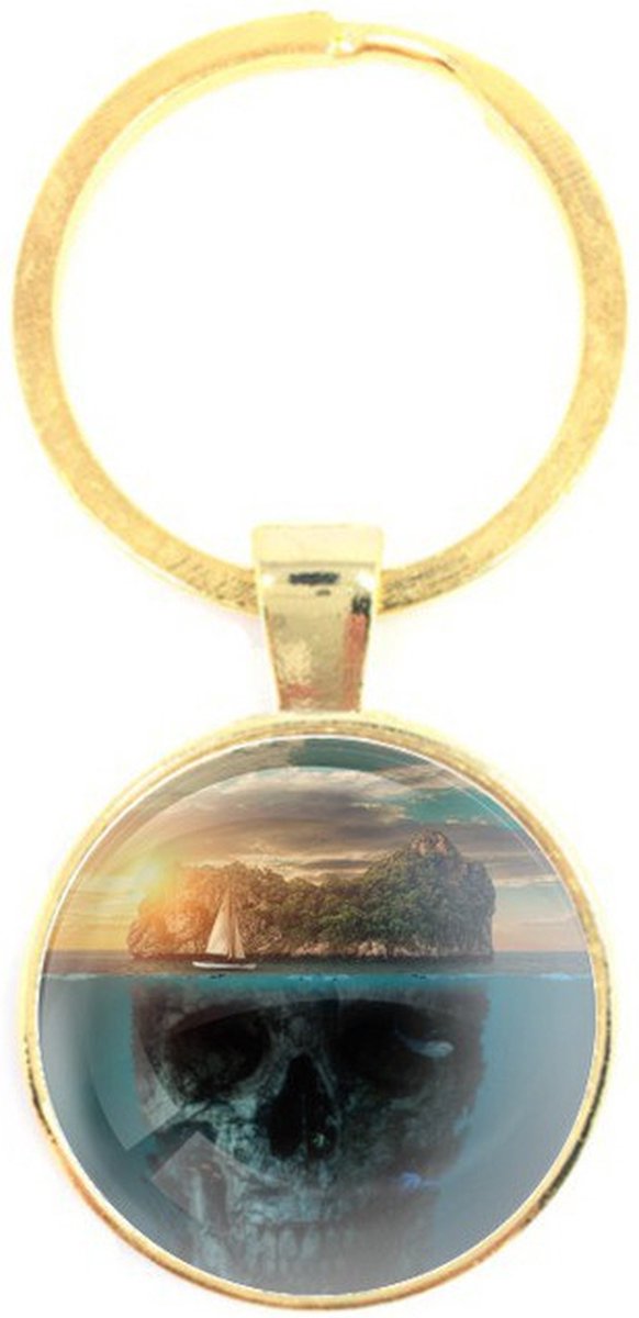 Sleutelhanger Glas - Skelet Eiland