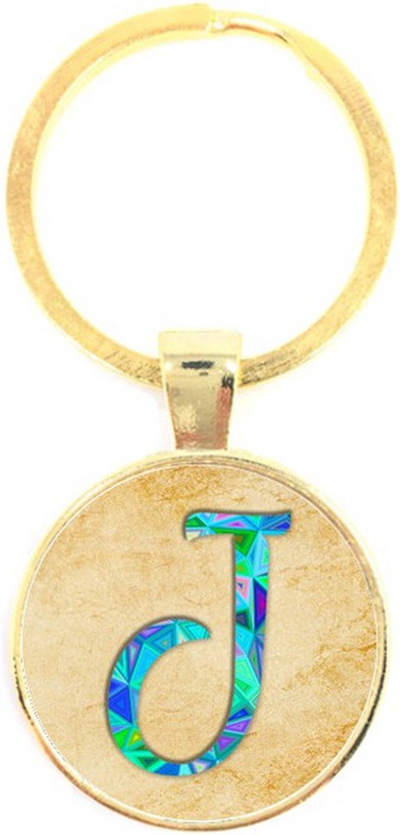 Sleutelhanger Glas - J