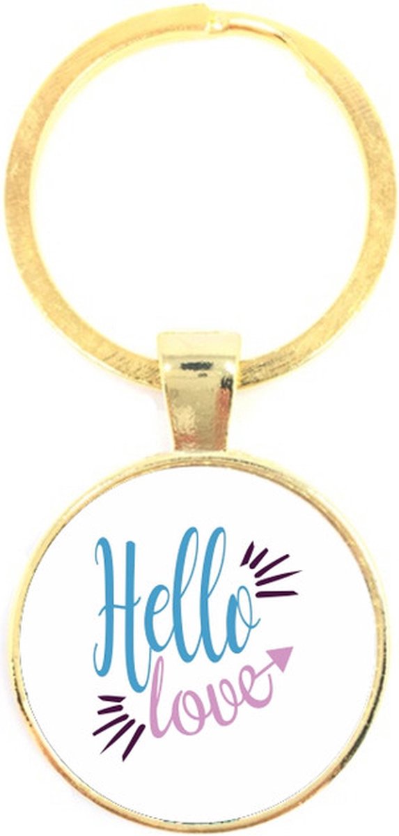Sleutelhanger Glas - Hello Love