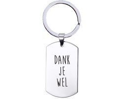 Sleutelhanger RVS - Dank Je Wel