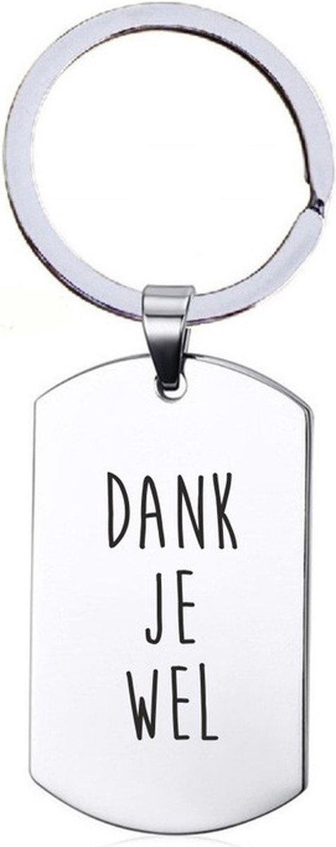 Sleutelhanger RVS - Dank Je Wel