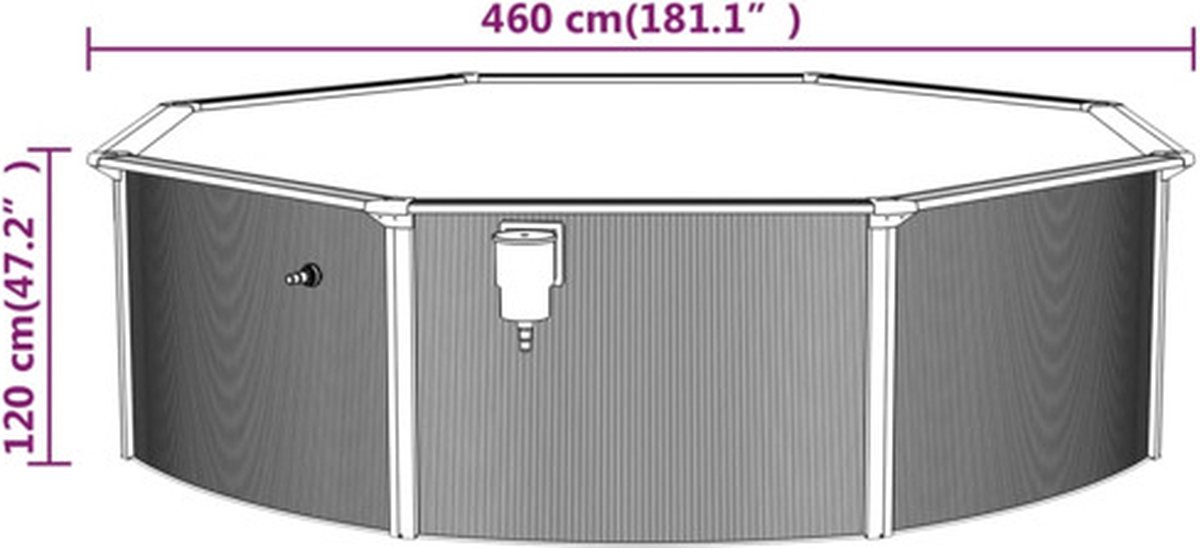 vidaXL - Zwembad - met - zandfilterpomp - 460x120 - cm – foto 5