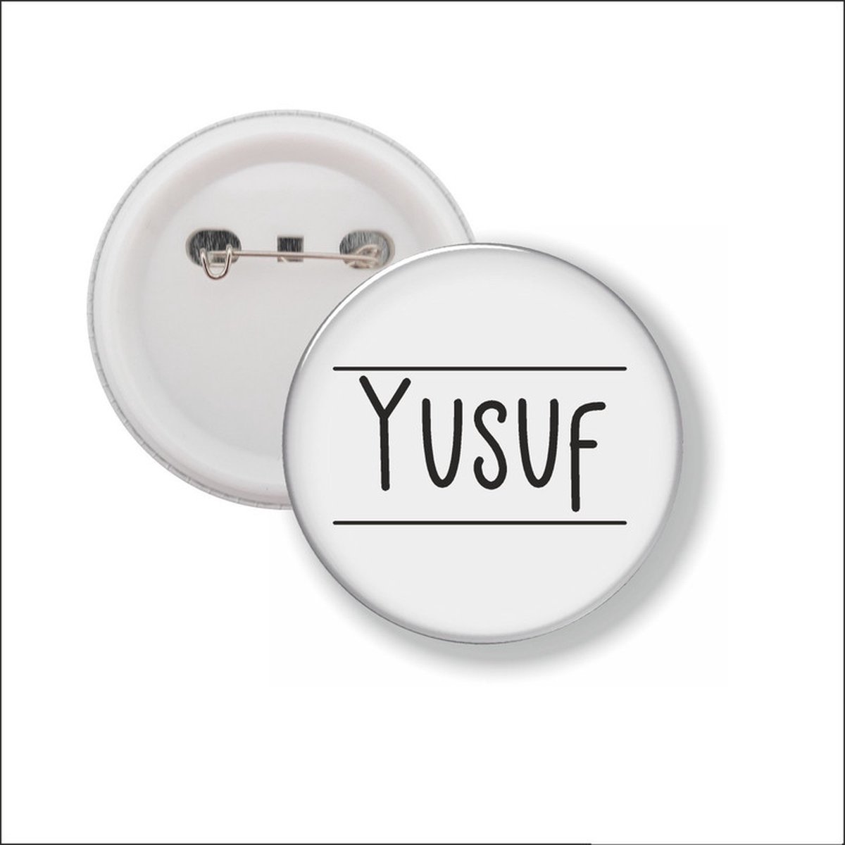 Button Met Speld 58 MM - Yusuf