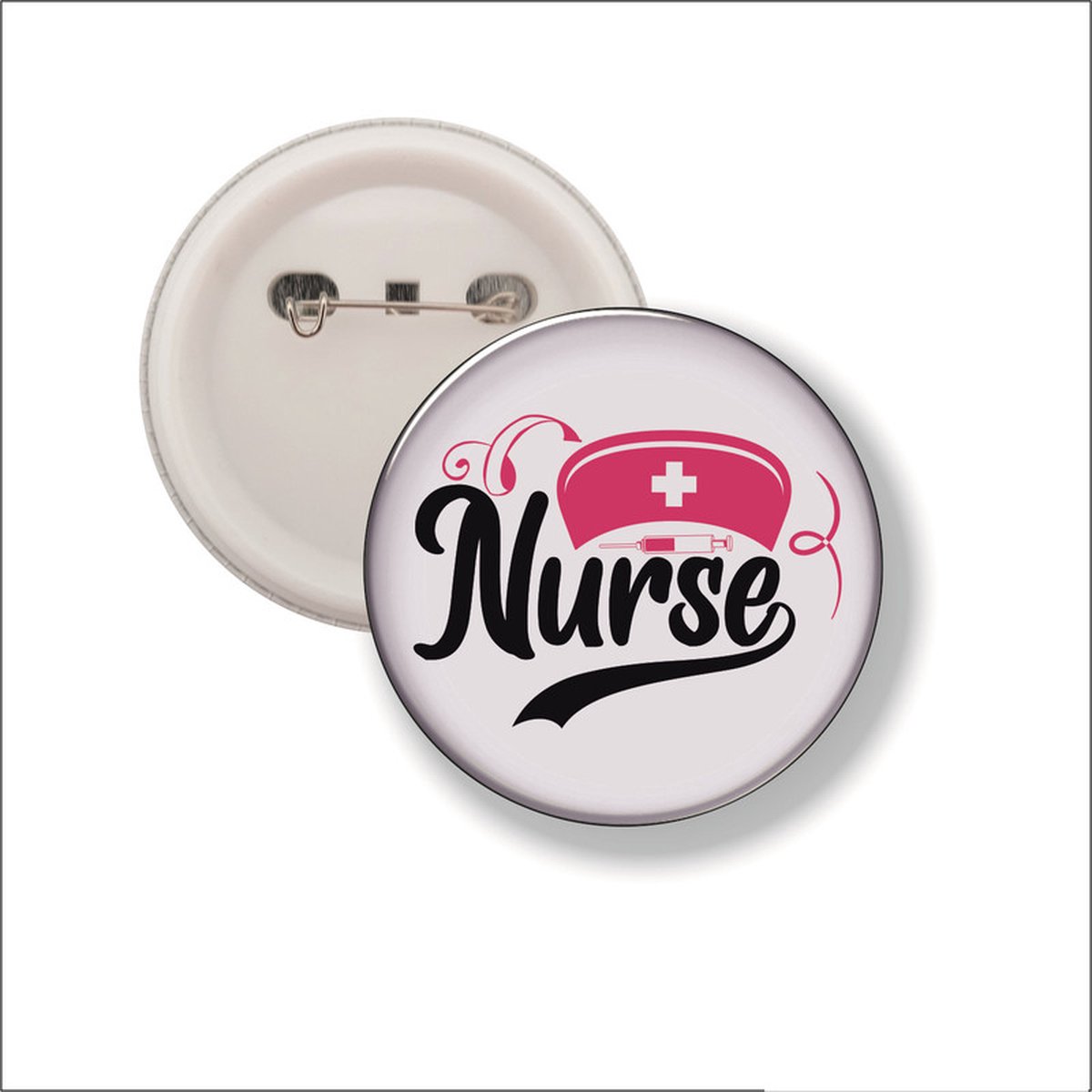 Button Met Speld 58 MM - Nurse
