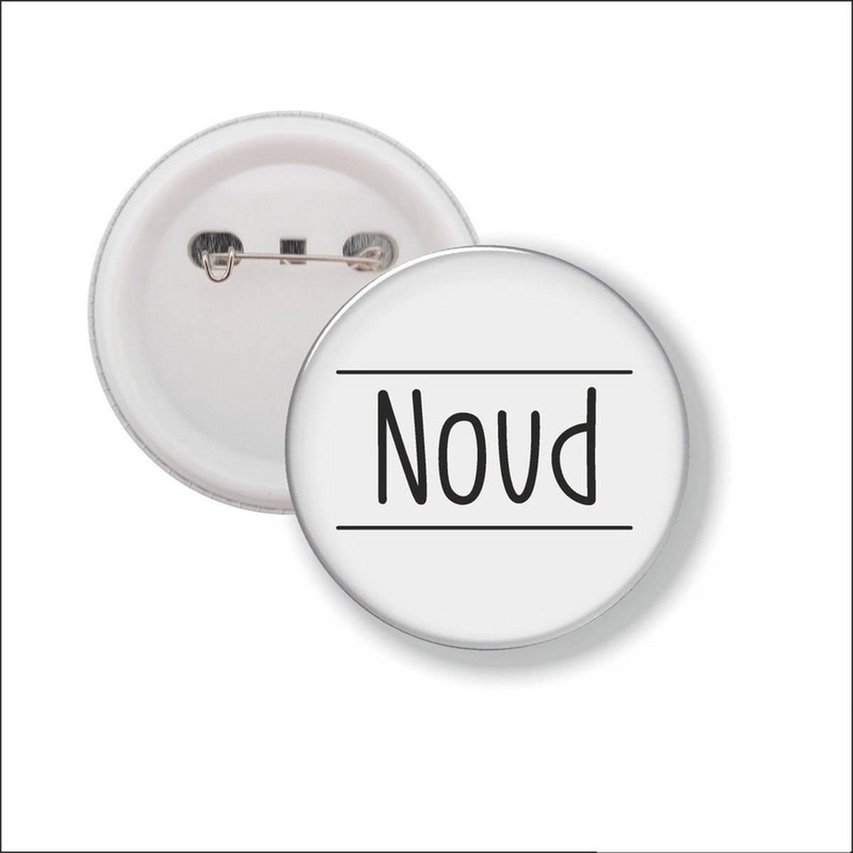 Button Met Speld 58 MM - Noud