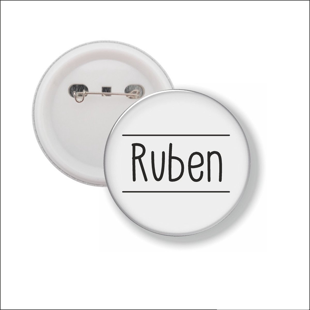 Button Met Speld 58 MM - Ruben