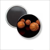 Button Met Magneet 58 MM - Basketballen - NIET VOOR KLEDING