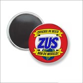 Button Met Magneet 58 MM - Officieel De Beste Zus Van De Wereld - NIET VOOR KLEDING