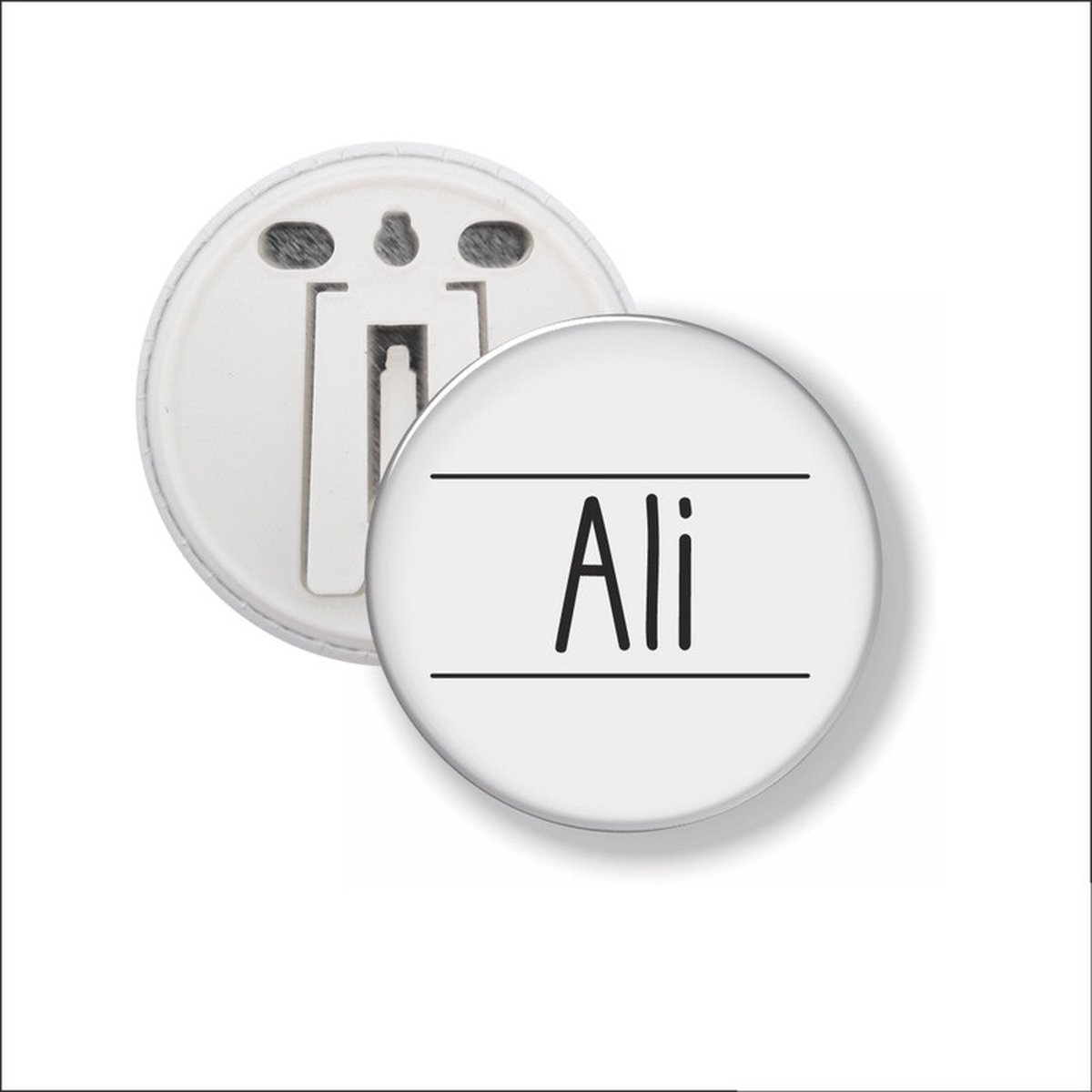 Button Met Clip 58 MM - Ali
