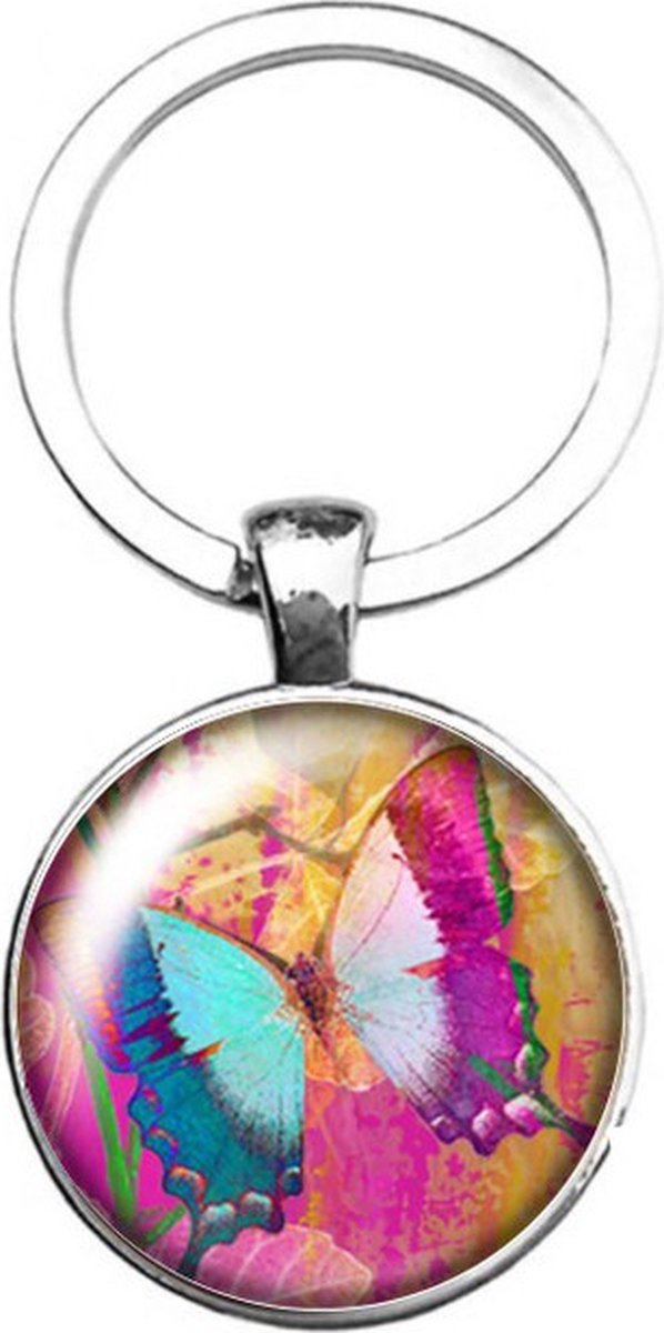 Sleutelhanger Glas - Vlinder