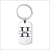 Sleutelhanger RVS Met Naam -  Huub