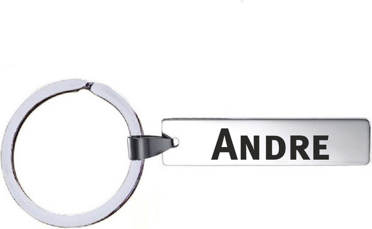Sleutelhanger Met Naam - Andre - RVS