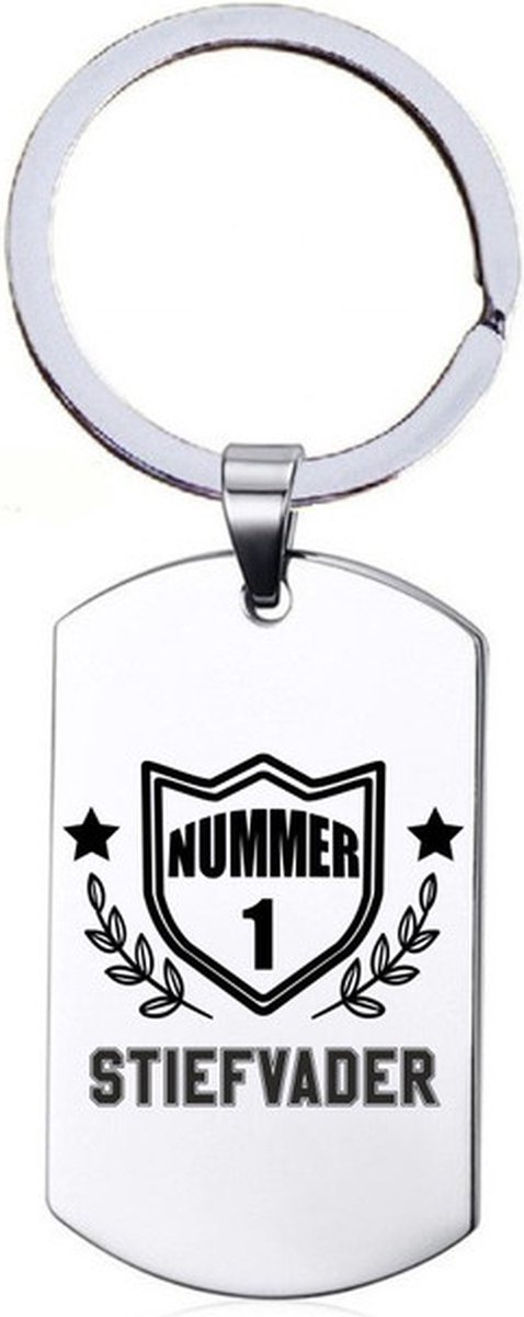 Sleutelhanger RVS - Nummer 1 Stiefvader