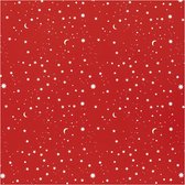 Papier cadeau, rouge foncé, Étoiles et lunes, L : 50 cm, 80 g, 5 m/1 rouleau