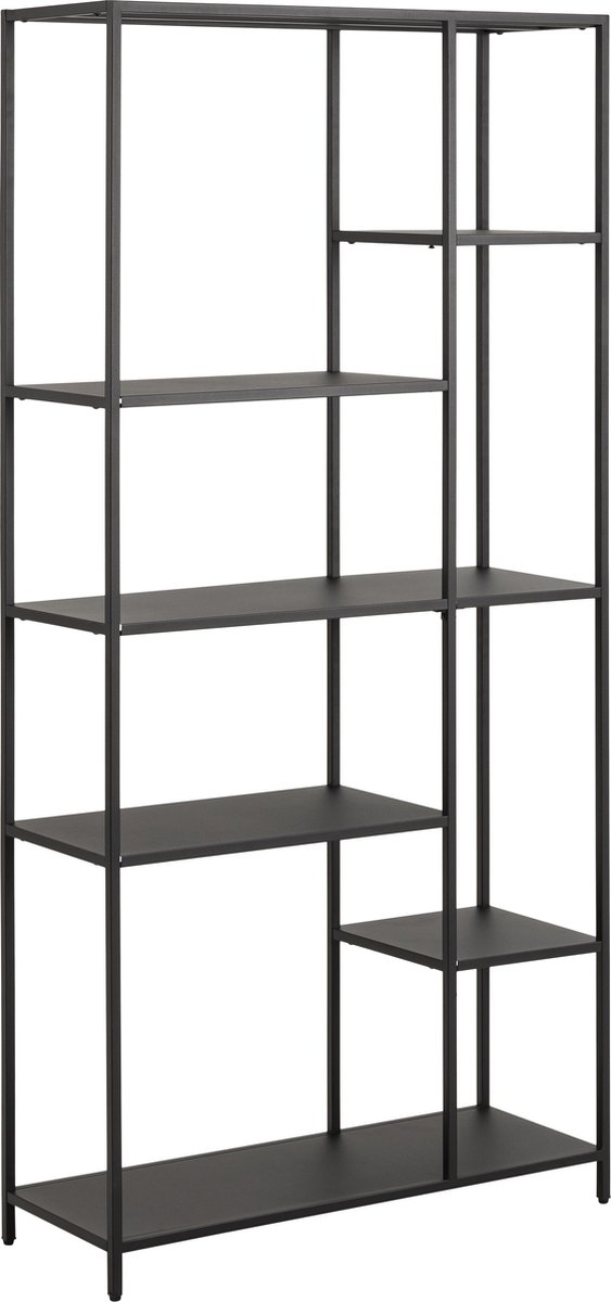 Giga Living Boekenkast Valencia Metal Zwart 165cm - Giga Living