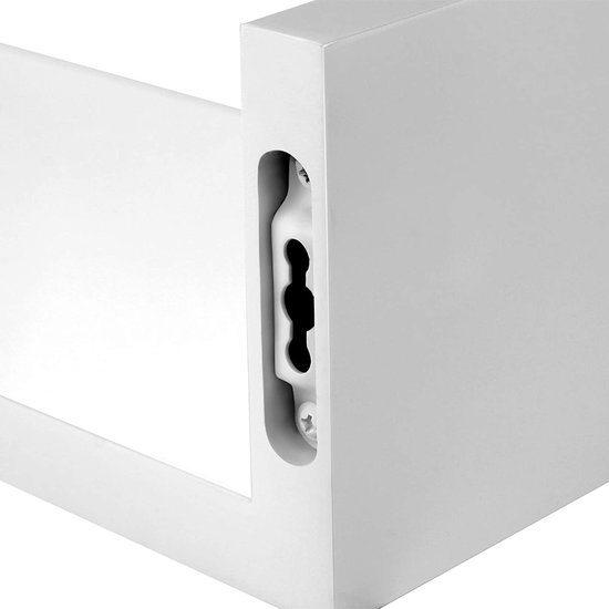 A.T. Shop Wandplank Set Van 3 U-vormige Zwevende Plank Creatieve Lounge Kubus Plank Gemaakt Van Mdf Plaat Wit