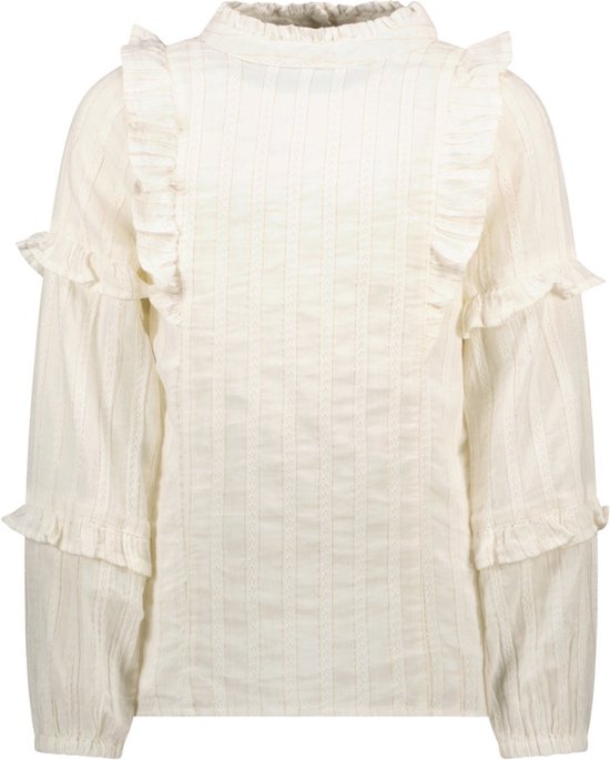 FLO blouse F208-5140 woven ruffle cream