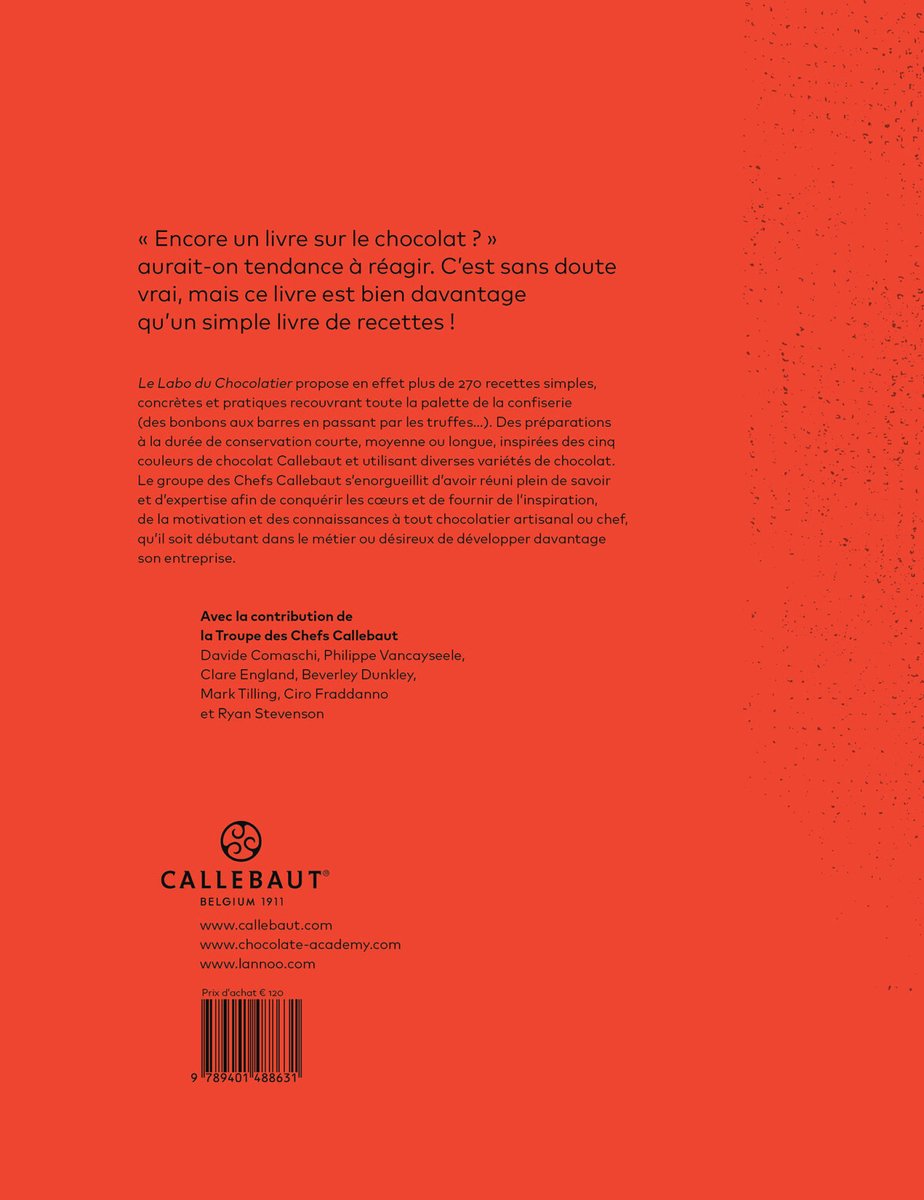 Le labo du chocolatier - back cover