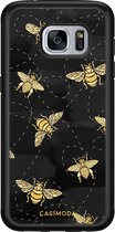 Casimoda® hoesje - Geschikt voor Samsung Galaxy S7 - Bee Yourself - Zwart TPU Backcover - Geen opdruk - Zwart