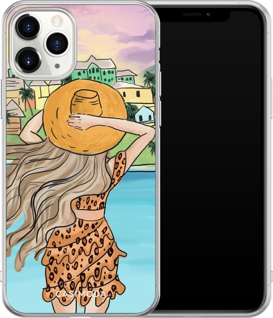 Coque iPhone 11 Pro - Sunset girl - Coque souple - Multi - - Geen impression - Casimoda
