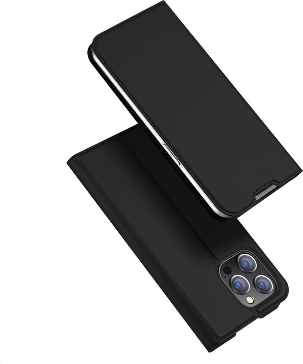 Dux Ducis - Slim bookcase hoes - Geschikt voor iPhone 14 Pro Max - Zwart