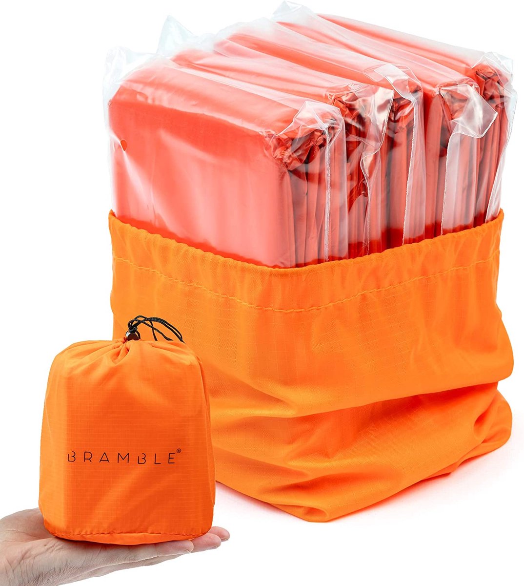 Bramble Noodslaapzak 213 X 91 Cm Polyetheen Oranje 5 Stuks