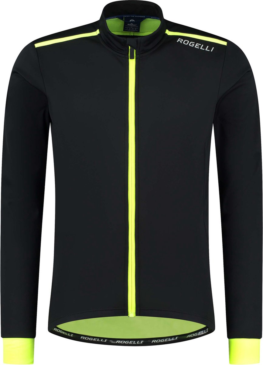 Rogelli Core Heren Fietsjack - Winter - Waterafstotend - Zwart/Fluor