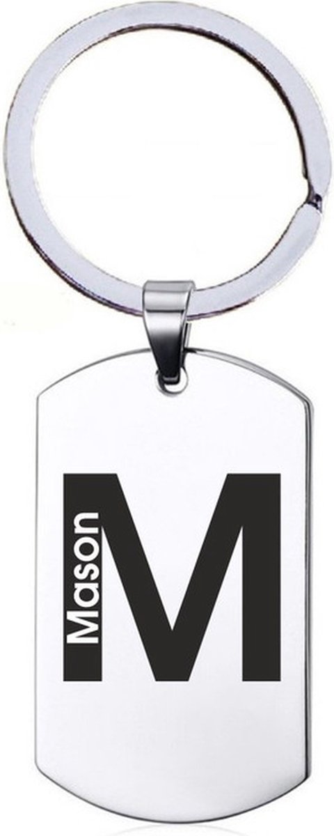 Naamkado - Mason - RVS Sleutelhanger
