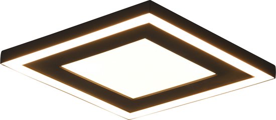 Homefire LED Plafondlamp Zwart Klein 17W Hal Lamp Modern Warm Wit Keuken Lamp 1360LM Geometrische Lamp Ontwerp voor Hal Ingang Kamer Woonkamer Keuken Hal Studio