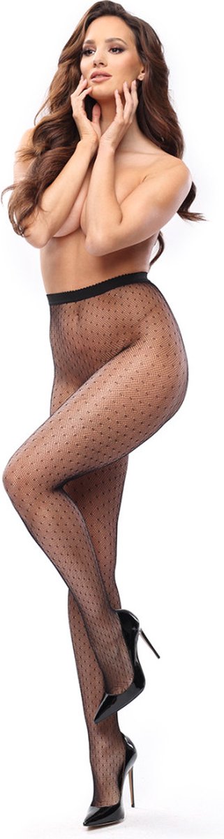 MI P611 pantyhose open crotch black 20den