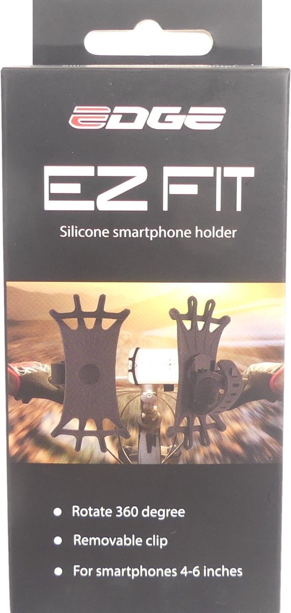Telefoonhouder Edge EZ Fit - 360° - Siliconen - grijs