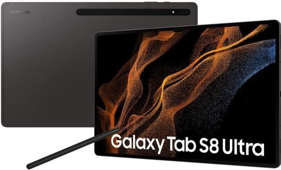 Samsung Galaxy Tab S8 Ultra SM-X906B 5G 256 Go 37,1 cm (14.6) Qualcomm  Snapdragon 12