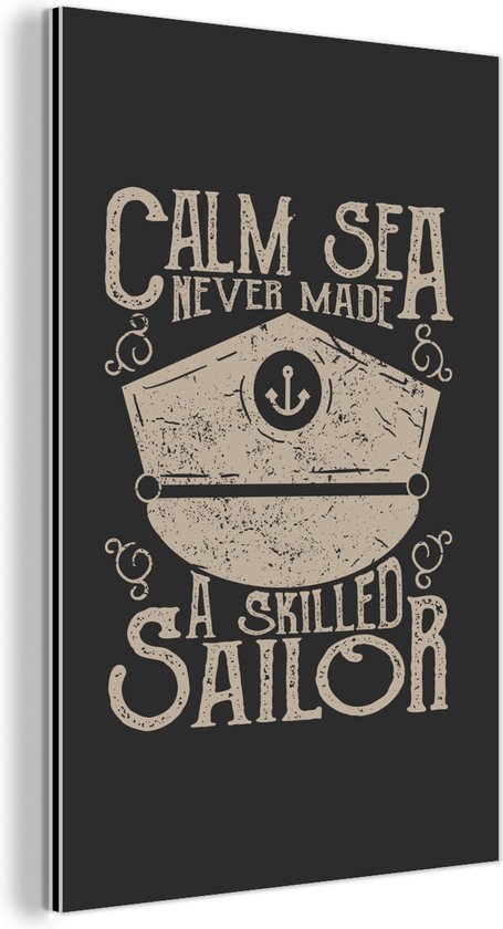 Décoration murale Métal - Aluminium Peinture Industrielle - Vintage - Voile - Chapeau - 40x60 cm - Dibond - Photo sur aluminium - Décoration murale industrielle - Pour le salon / chambre