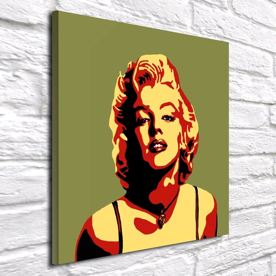 Pop Art Marilyn Monroe Canvas - 90 x 90 cm - Canvasprint - Op dennenhouten  kader -... | bol.com