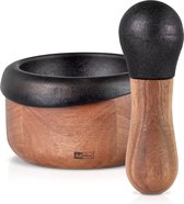 Mortier Et Pilon En Bois D'Acacia – Pour Broyer épices, Ail, Herbes | Design Naturel, Ergonomique, Facile à Nettoyer Mortier Et Pilon En Bois D'Acacia – Pour Broyer épices, Ail, Herbes | Design Naturel, Ergonomique, Facile à Nettoyer
