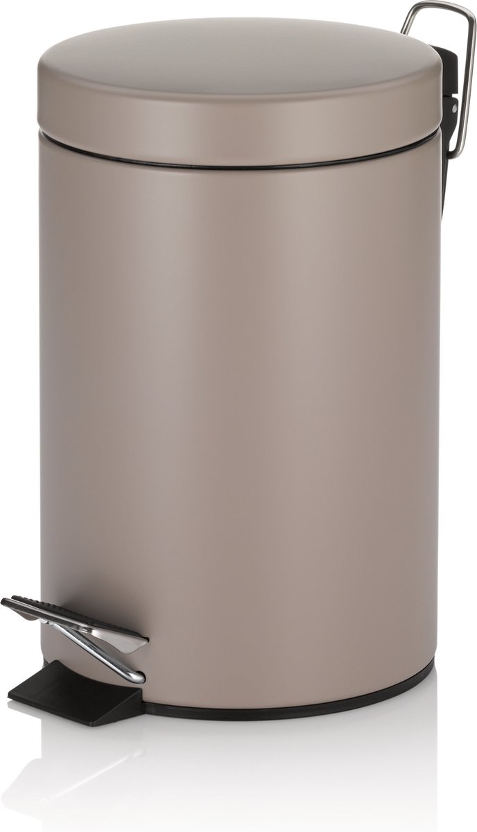 Goedkoopste Monaco Pedaal Afvalemmer - 3 l - Bruin - Kela