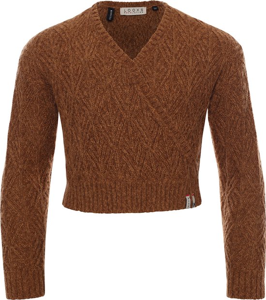 LOOXS 10sixteen 2233-5389-415 Meisjes Sweater/Vest - Maat 176 - Bruin van 65% acryl 32% nylon 3% Wool